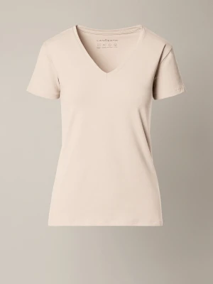 Koszulka Damska z Bawełną Kremowa Cesare Lancerto