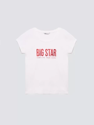 Koszulka damska z logo BIG STAR biała Betta 100