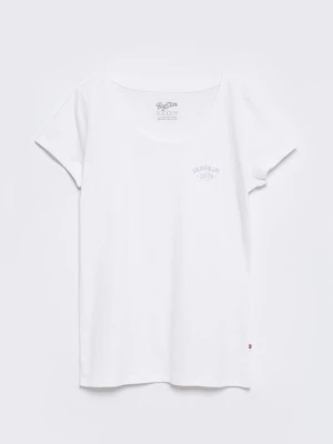 Koszulka damska z nadrukiem na piersi biała Nika 110 BIG STAR