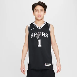 Koszulka dla dużych dzieci (chłopców) NBA Swingman San Antonio Spurs Icon Edition 2022/23 - Czerń Nike