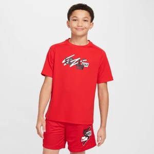 Koszulka dla dużych dzieci (chłopców) Nike Dri-FIT Multi - Czerwony