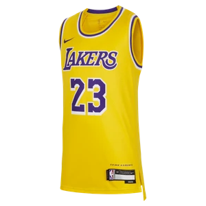 Koszulka dla dużych dzieci (chłopców) Nike NBA Swingman LeBron James Los Angeles Lakers 2023/24 Icon Edition - Żółty