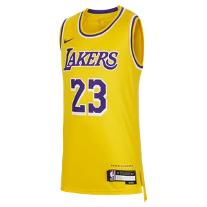 Koszulka dla dużych dzieci (chłopców) Nike NBA Swingman LeBron James Los Angeles Lakers 2023/24 Icon Edition - Żółty