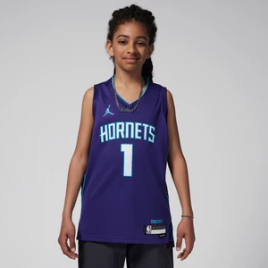 Koszulka dla dużych dzieci Jordan Dri-FIT NBA Swingman LaMelo Ball Charlotte Hornets Statement Edition - Fiolet