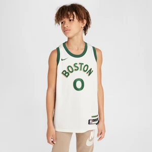 Koszulka dla dużych dzieci Nike Dri-FIT NBA Swingman Jayson Tatum Boston Celtics City Edition 2023/24 - Biel