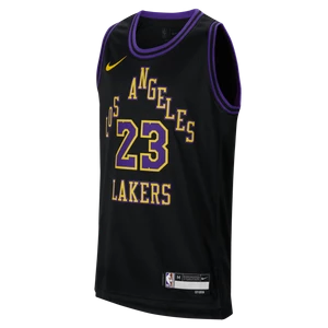 Koszulka dla dużych dzieci Nike Dri-FIT NBA Swingman LeBron James Los Angeles Lakers City Edition 2023/24 - Czerń