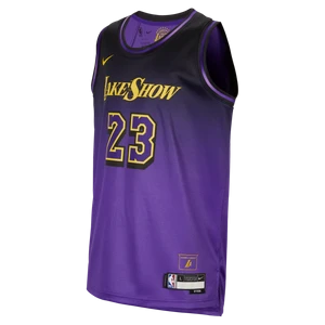 Koszulka dla dużych dzieci Nike Dri-FIT NBA Swingman LeBron James Los Angeles Lakers City Edition 2024/25 - Fiolet
