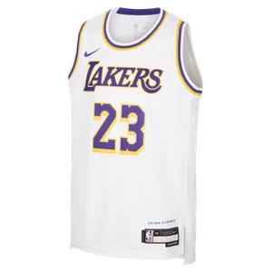 Koszulka dla dużych dzieci Nike Dri-FIT NBA Swingman LeBron James Los Angeles Lakers Icon Edition 2022/23 - Biel