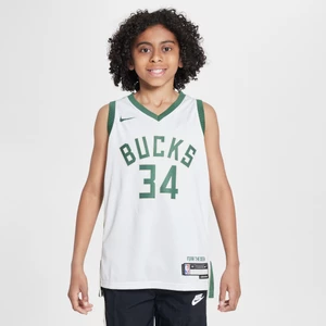 Koszulka dla dużych dzieci Nike NBA Swingman Milwaukee Bucks Association Edition 2022/23 - Biel