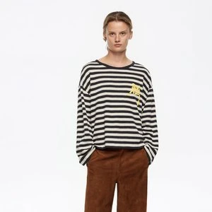 Koszulka długi rękaw paski czarna BIMBA Y LOLA