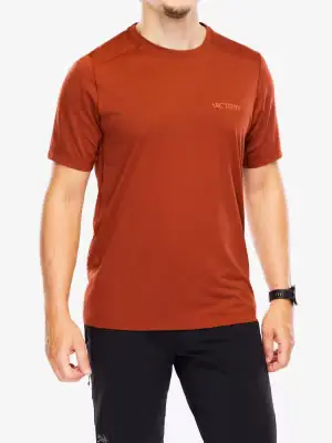 Koszulka do biegania Arcteryx Cormac ArcBird Logo SS - sequoia heather/solaris