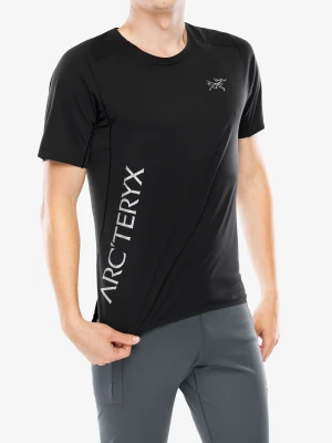 Koszulka do biegania Arcteryx Norvan Downword Logo Shirt SS - black