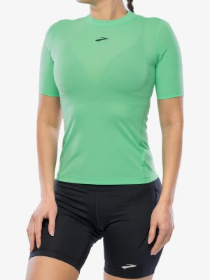 Koszulka do biegania damska Brooks High Point Short Sleeve - hyper green