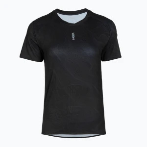 Koszulka do biegania damska HOKA EveryRun CLF PRT black / squid ink