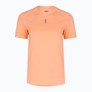 Koszulka do biegania damska HOKA EveryRun Short Sleeve sunstone Pomarańczowy