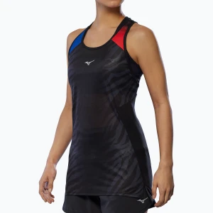 Koszulka do biegania damska Mizuno DryAeroFlow Graphic Tank oni red