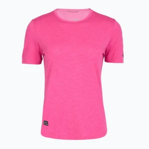 Koszulka do biegania damska Saucony Stopwatch SS fuchsia heather