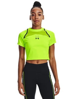 Koszulka do biegania damska Under Armour UA Run Anywhere Crop SS - żółta