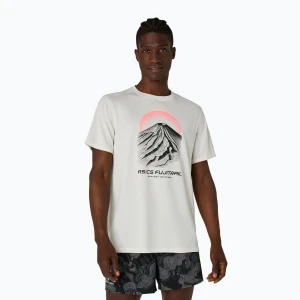 Koszulka do biegania męska Asics Fujitrail Logo Ss Top Cream Biały