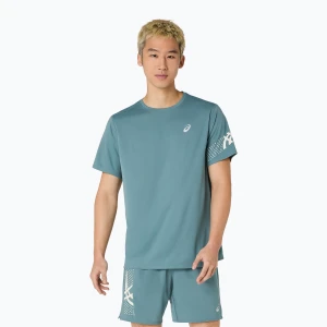 Koszulka do biegania męska ASICS Icon foggy teal Niebieski