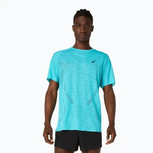 Koszulka do biegania męska ASICS Metarun Top energy aqua Niebieski