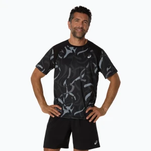 Koszulka do biegania męska ASICS Road All Over Print Top performance black