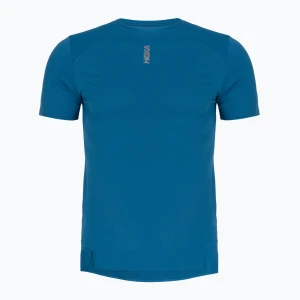 Koszulka do biegania męska HOKA EveryRun Short Sleeve night glow blue
