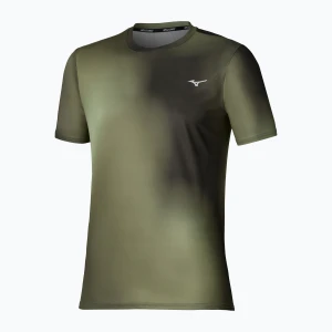 Koszulka do biegania męska Mizuno Core Graphic Short Sleeve forest night Zielony