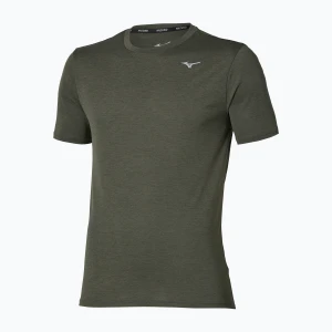Koszulka do biegania męska Mizuno Core Run Short Sleeve Tee forest night Szary