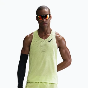 Koszulka do biegania męska Nike AeroSwift Dri-Fit ADV light lemon twist / black Zielony