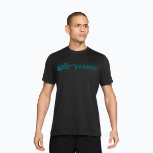 Koszulka do biegania męska Nike Dri-Fit Running T-Shirt black / bright spruce