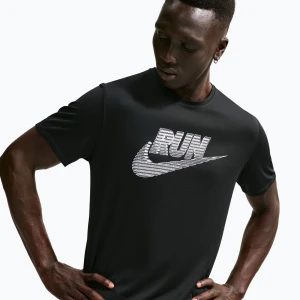Koszulka do biegania męska Nike Miler Dri-Fit UV black/white