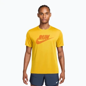 Koszulka do biegania męska Nike Miler Dri-Fit UV laser orange/total orange