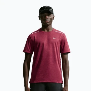 Koszulka do biegania męska Nike Miler Dri-Fit UV tough red / mystic dates Bordowy