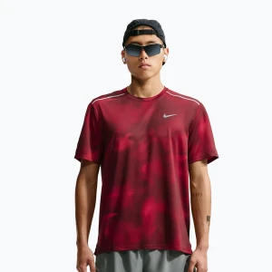 Koszulka do biegania męska Nike Miler light crimson Pomarańczowy