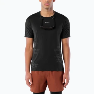 Koszulka do biegania męska Salomon Sense Aero GFX Tee SS deep black / black beauty