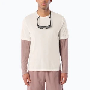 Koszulka do biegania męska Salomon Shakeout Core GFX SS Tee whisper white / pink frosting