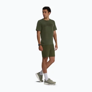 Koszulka do biegania męska Saucony Stopwatch fatigue heather Zielony