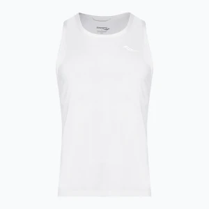 Koszulka do biegania męska Saucony Stopwatch Singlet white