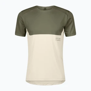 Koszulka do biegania męska SCOTT Endurance Tech hay green/cotton white
