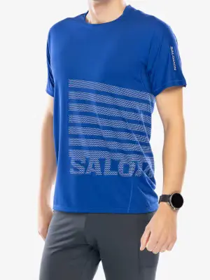 Koszulka do biegania Salomon Sense Aero S/S Tee Graphic - surf the web