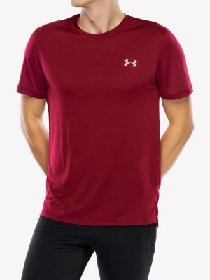 Koszulka do biegania Under Armour UA Launch Short Sleeve - cardinal/reflective