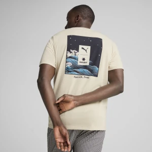 Koszulka do biegania unisex PUMA x SAYSKY, Odzież, Beżowy,