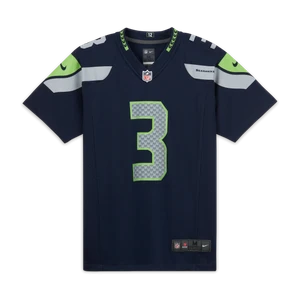 Koszulka do futbolu amerykańskiego dla dużych dzieci NFL Seattle Seahawks (Russell Wilson) - Niebieski Nike