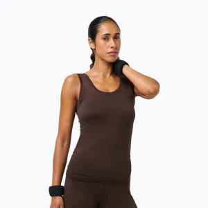 Koszulka do jogi damska Sweaty Betty Seamless Ruched Tank espresso brown