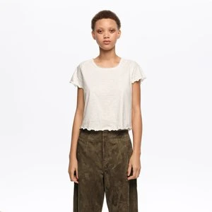 Koszulka dopasowana raglanowy rękaw kość słoniowa BIMBA Y LOLA