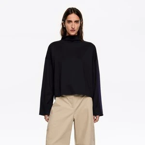 Koszulka dzianina roma stójka ciemnobrązowa BIMBA Y LOLA