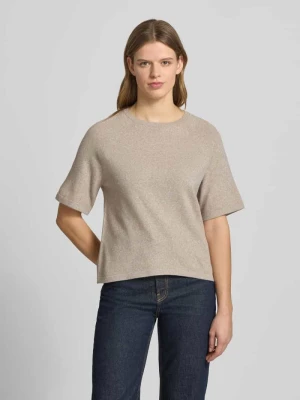 Koszulka dzianinowa w kroju regular fit z krótkim rękawem raglanowym model 'BREE' Pieces