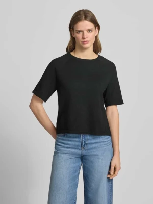Koszulka dzianinowa w kroju regular fit z krótkim rękawem raglanowym model 'BREE' Pieces