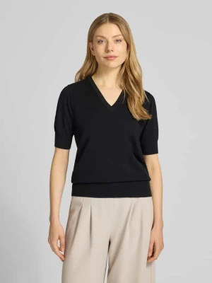 Koszulka dzianinowa z dekoltem w serek model 'Katie' FREE/QUENT